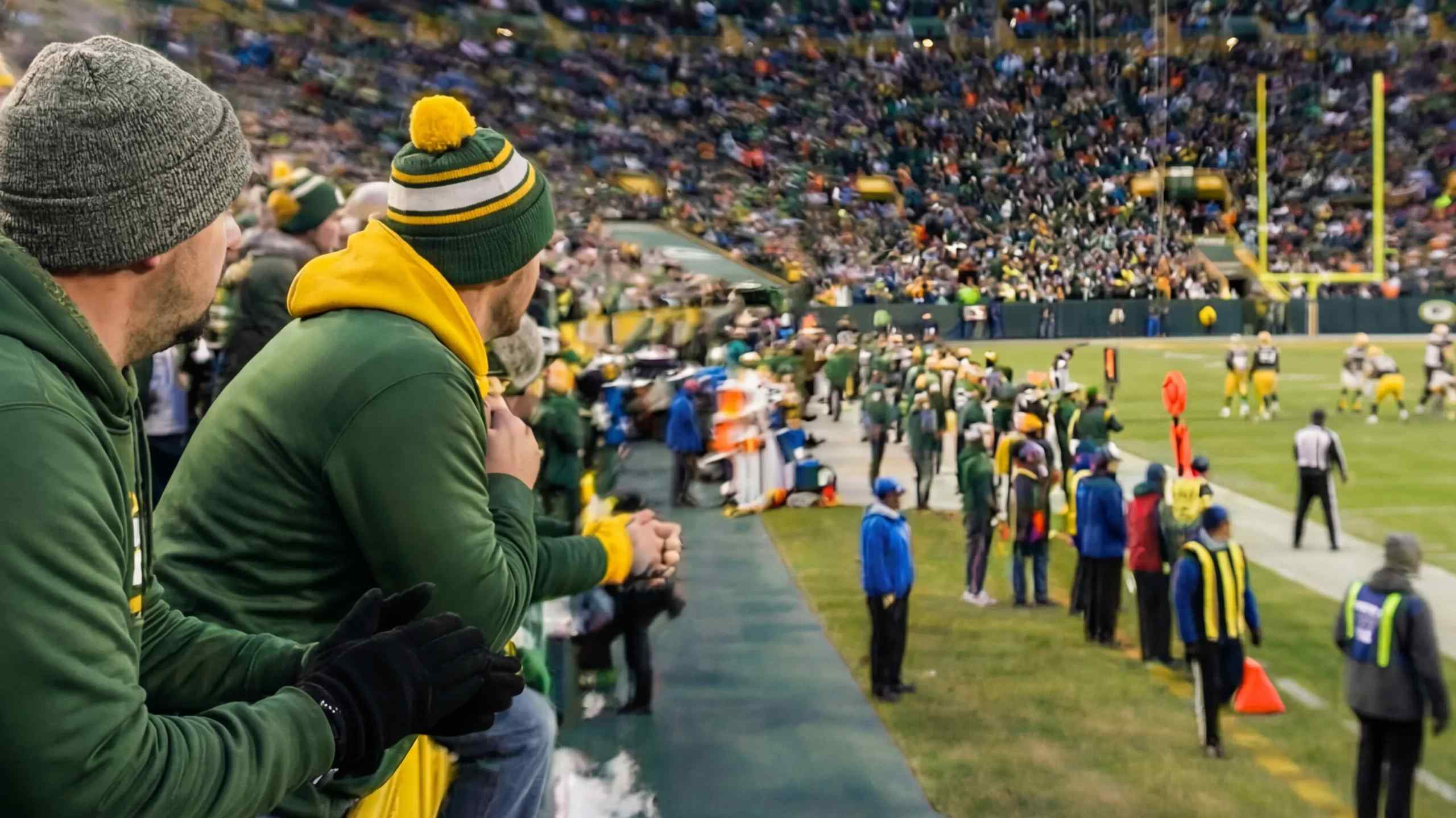 A fan watching American football